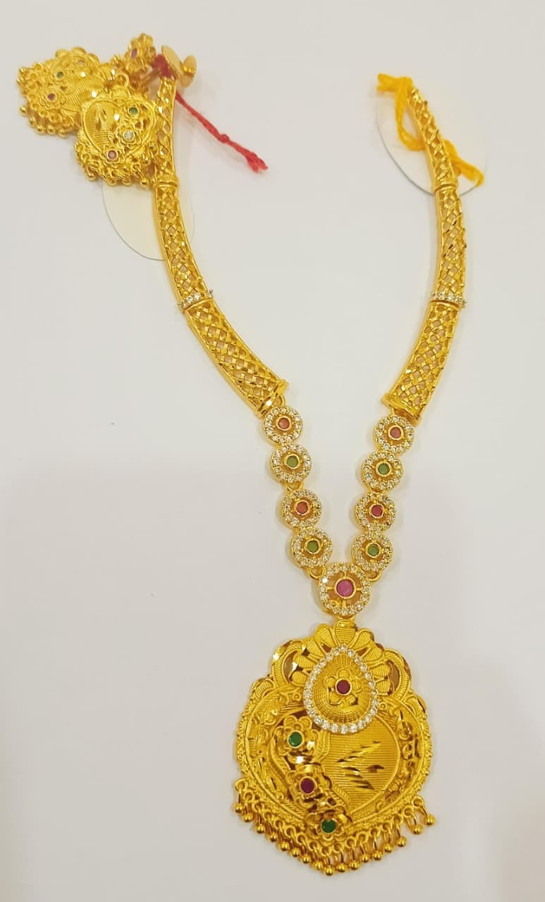 Forming Necklace With Ear Ring Multi Color Fn0003