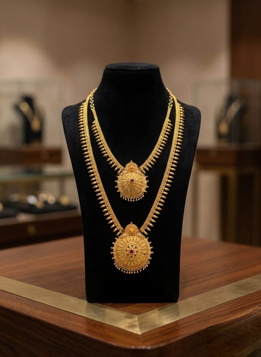 Stone Aaram Necklace Sa0089 Red