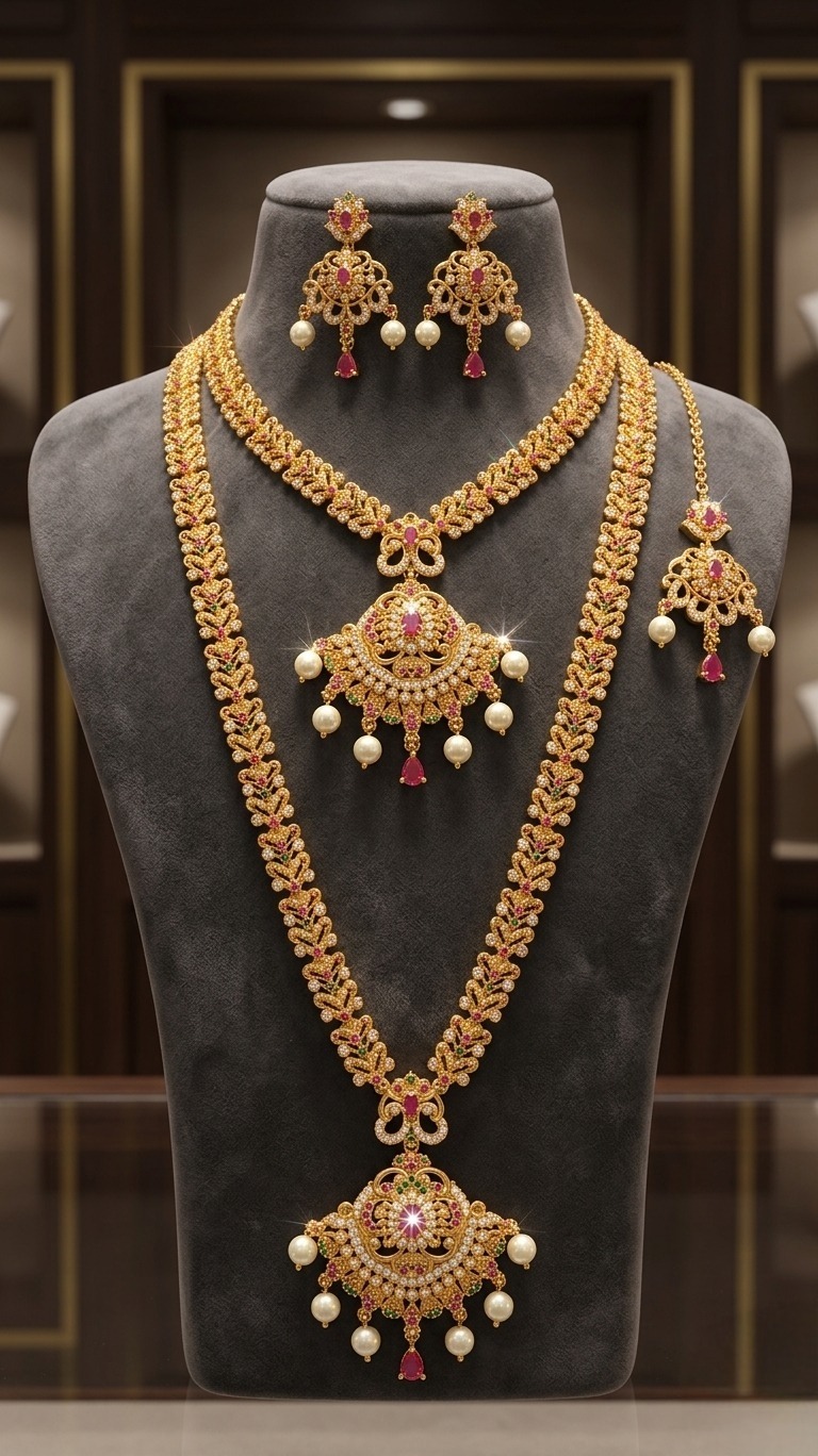 Aaram Necklace Combo Set Ac0012 Multi