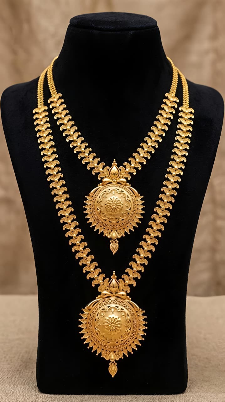 Plain Aaram Necklace Set Ap0034