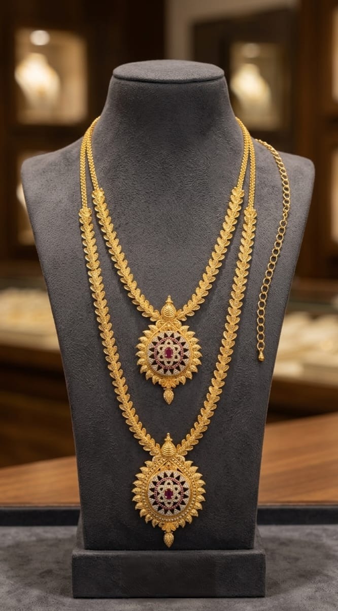 Forming Aaram Necklace Red With White Fm0021
