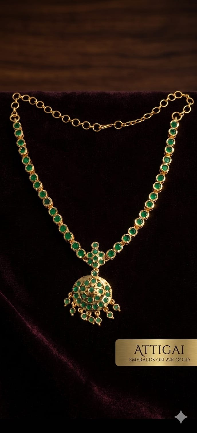 Iympon Single Stone Attigai Green Na0159