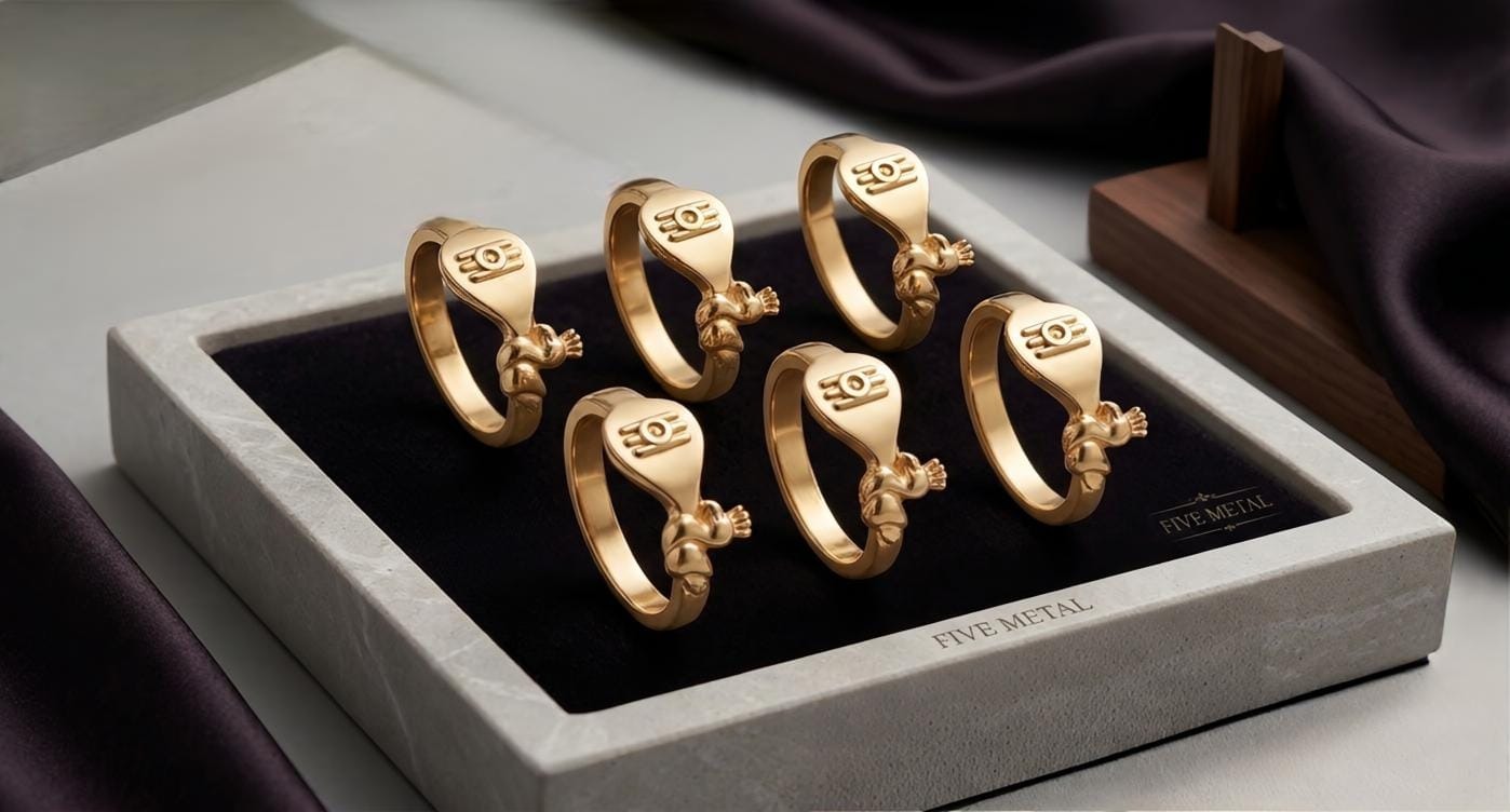 Vel & Peacock Panchalogam Ring Ir0213