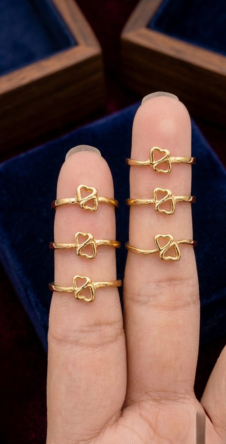 Double Heart Panchalogam Ring Ir0215