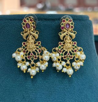 Lakshmi Matti Ear Ring Pearl Drops Se0033