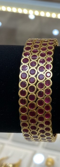 2.8 Panchalogam Pink Stone Attigai Bangle