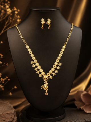 Forming Necklace With Ear Ring Fn0026