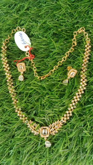 Ad Stone Necklace With Ear Ring An0060