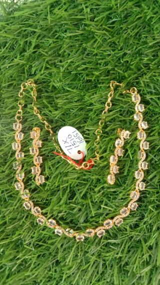 Ad Stone Necklace With Ear Ring An0062