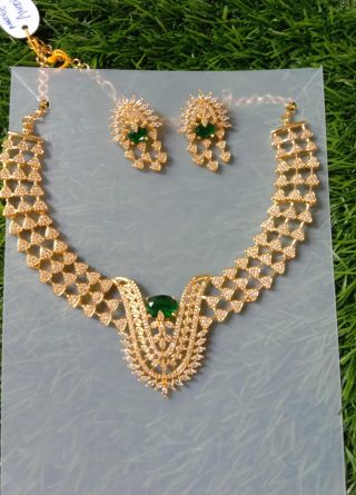 Ad Stone Necklace With Ear Ring An0068
