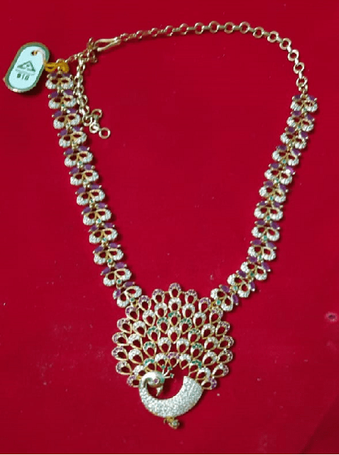 Jerkan Stone Peacock Necklace